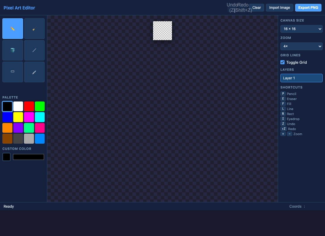 Bresenham 直線 + フラッドフィル + イミュータブルグリッドでピクセルアートエディタを作った #JavaScript - Qiita